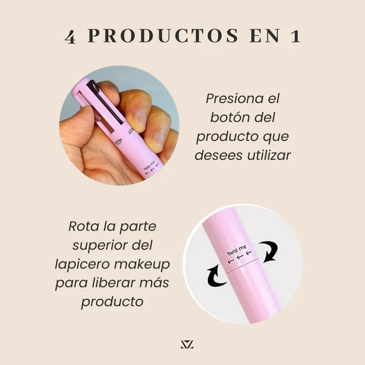 Lápiz de maquillaje 4 en 1 - GlamStick 2x1