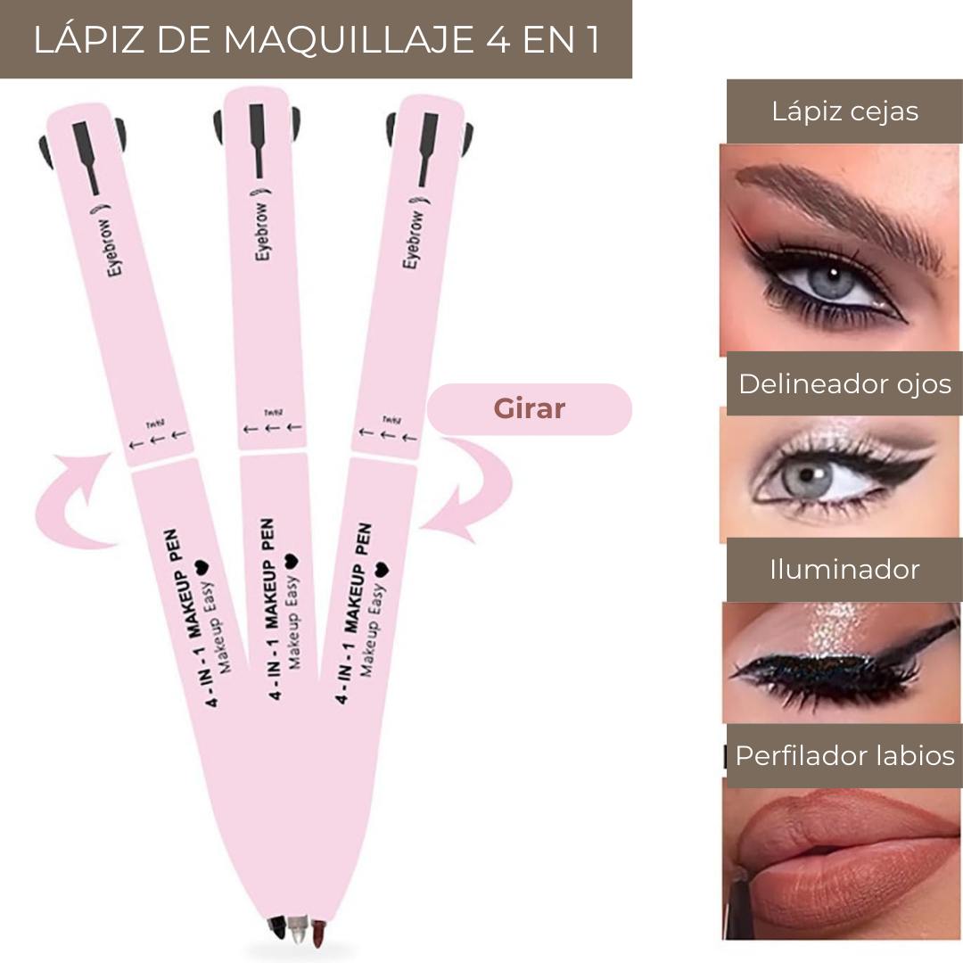 Lápiz de maquillaje 4 en 1 - GlamStick 2x1